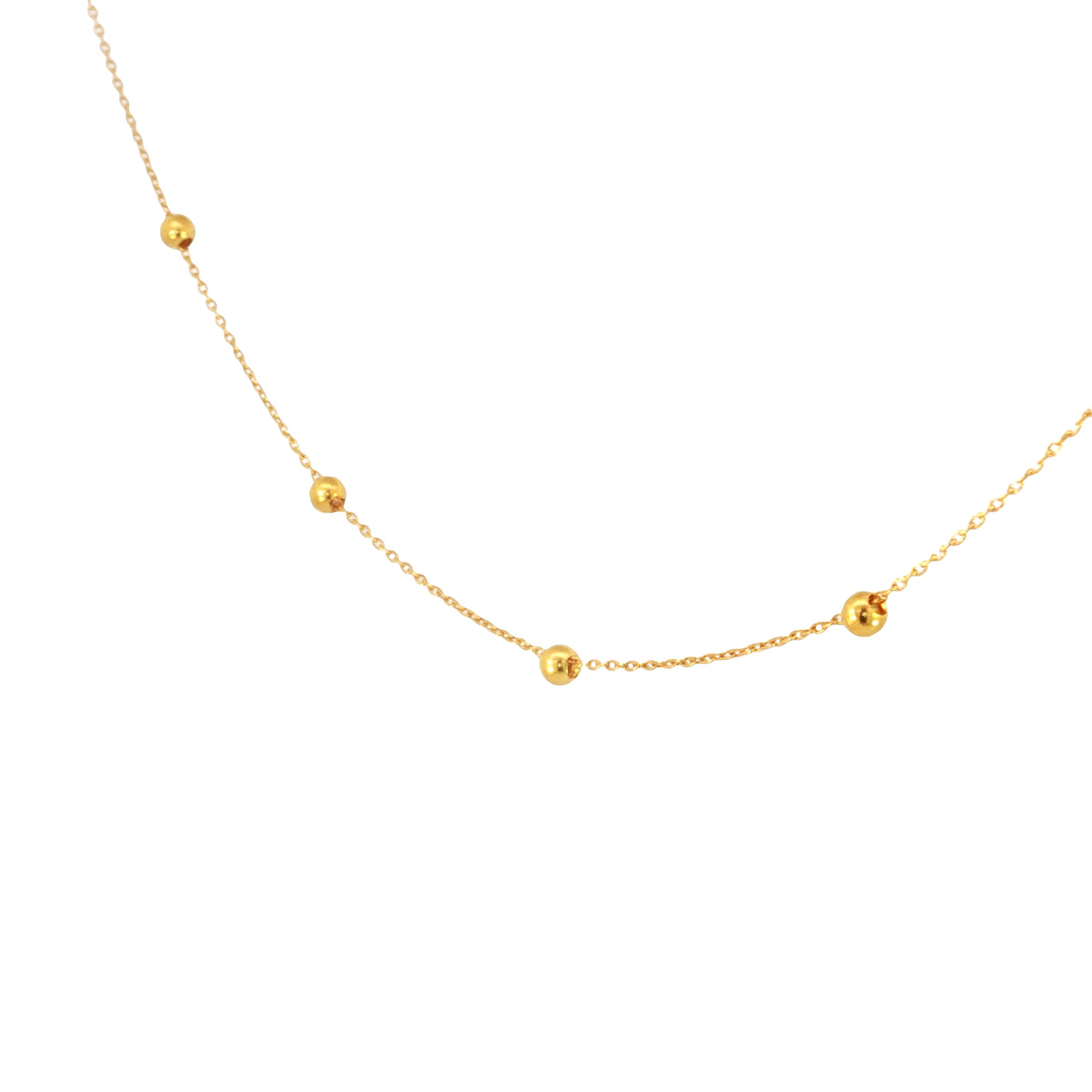 Bubbles Yellow Gold Necklace
