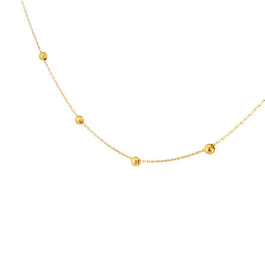 Bubbles Yellow Gold Necklace