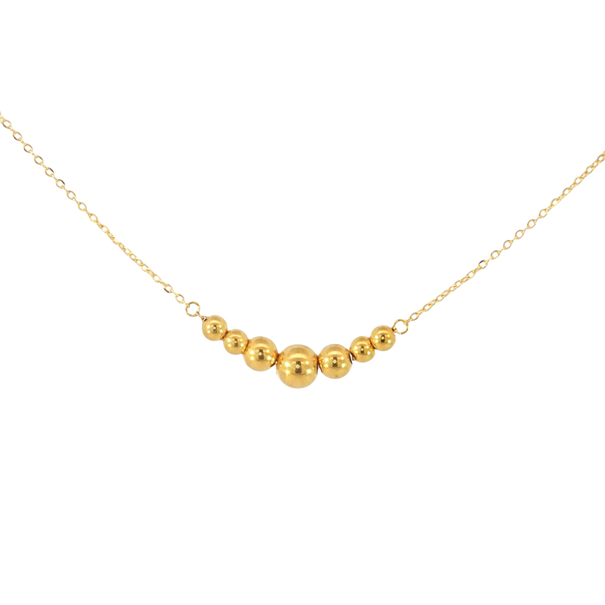 Bubbles Yellow Gold Necklace