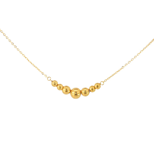Bubbles Yellow Gold Necklace