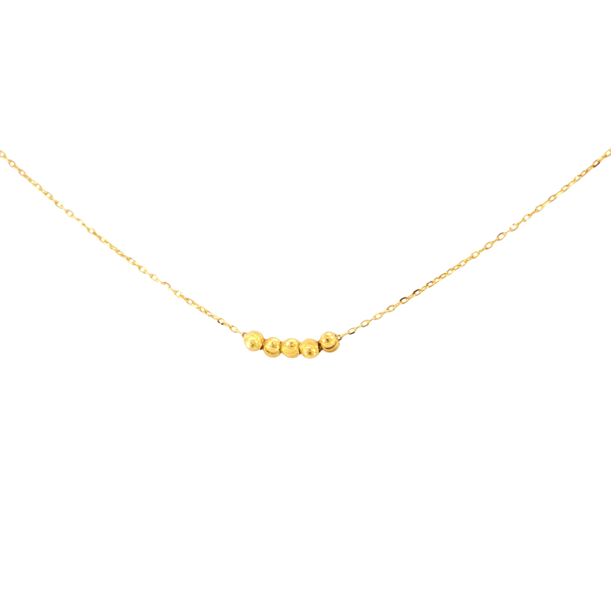 Bubbles Yellow Gold Necklace