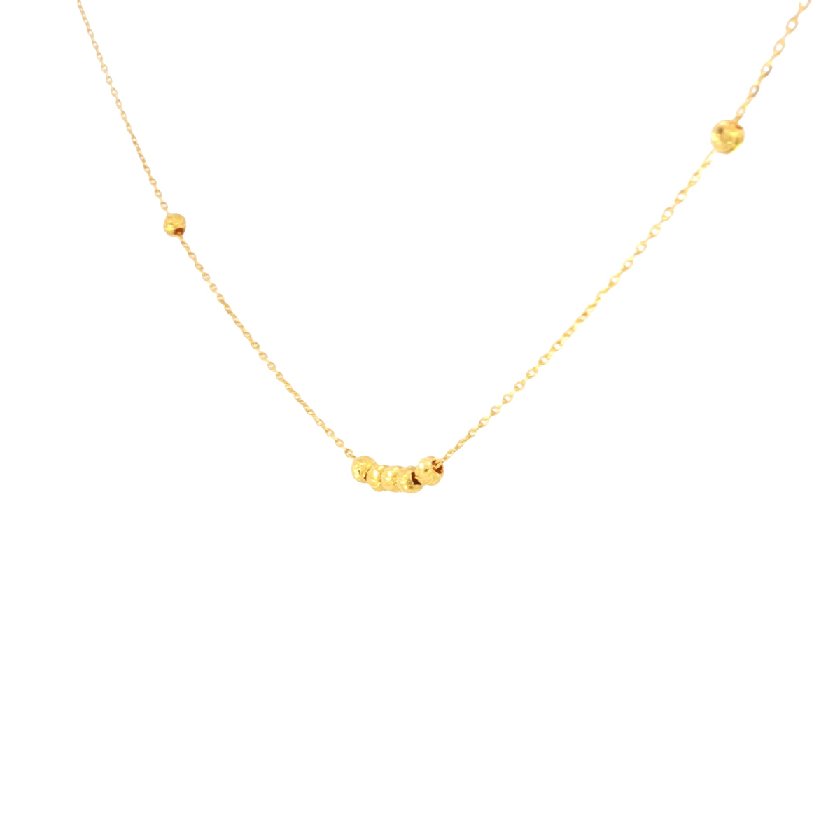 Bubbles Yellow Gold Necklace