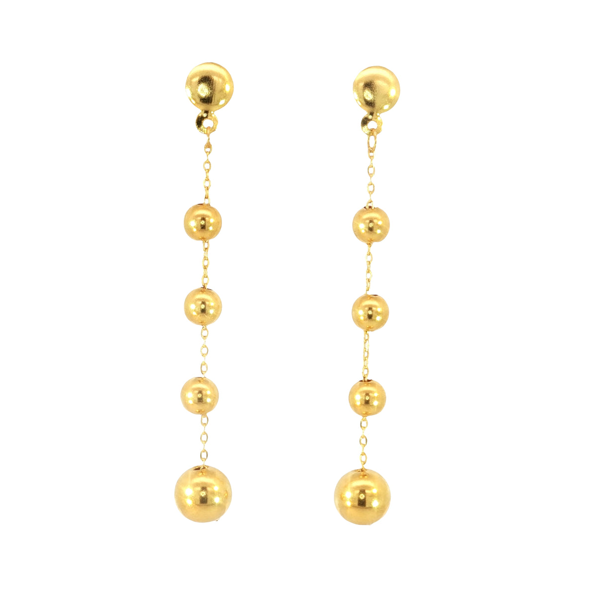 Bubbles Yellow Gold Earrings