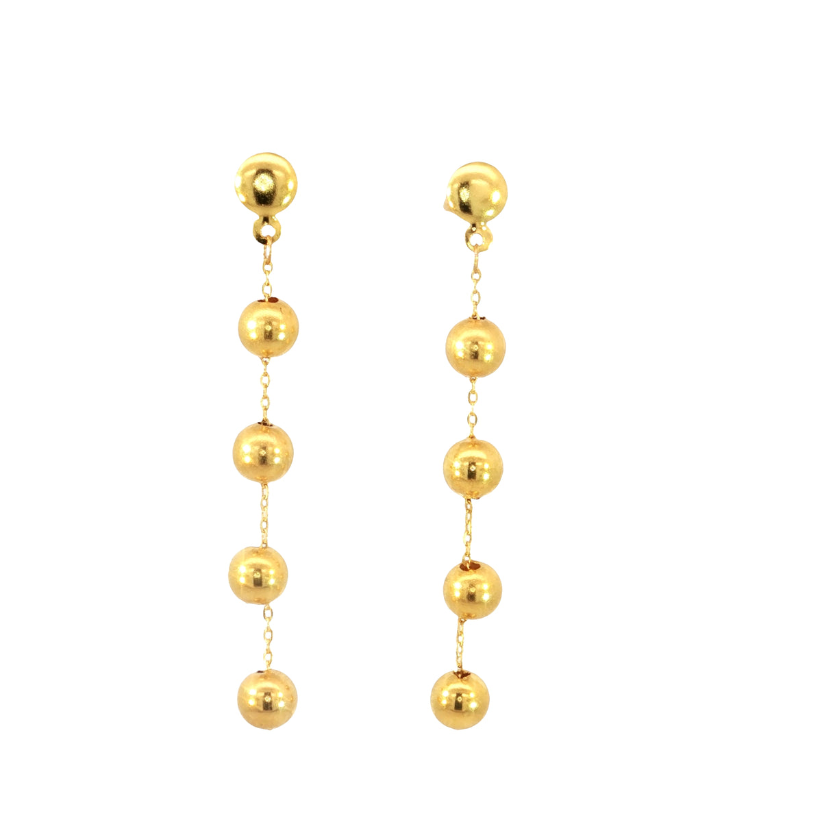Bubbles Yellow Gold Earrings