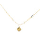 Yellow Gold Geometric Link Chain with Textured Diamond Pendant
