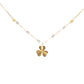 Textured Clover Charm Necklace