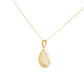 Yellow Gold Teardrop Pendant Necklace with Cable Chain