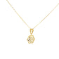 Hexagonal Filigree Lattice Pendant Necklace in Yellow Gold