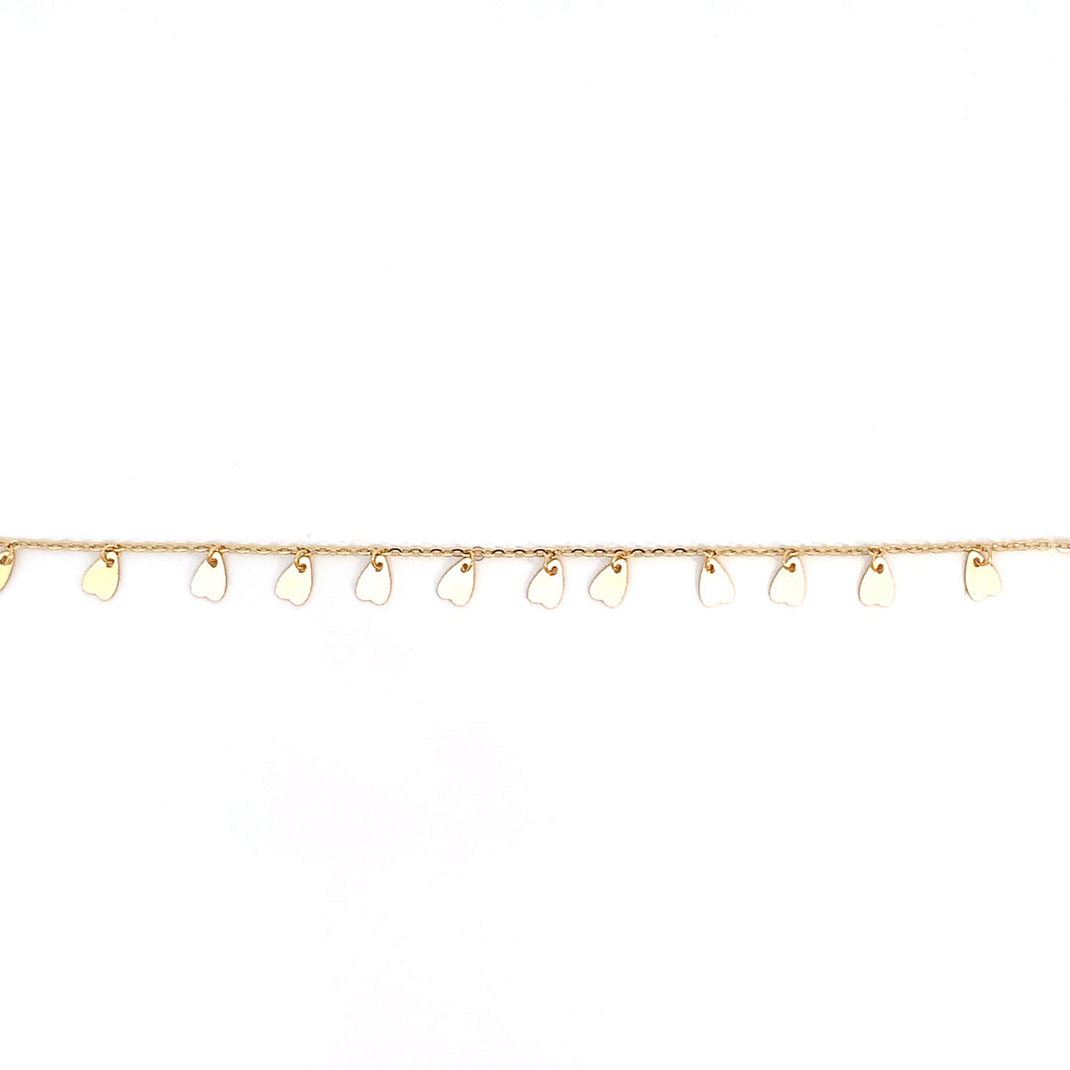 Yellow Gold Heart Charm Bracelet