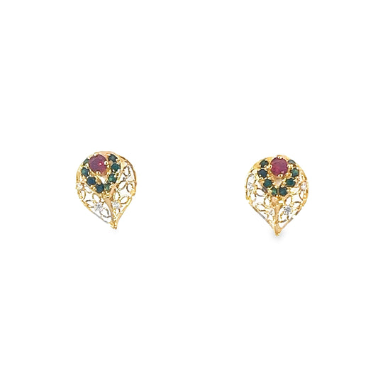 Turath Collection: 21k Earrings - Colorful