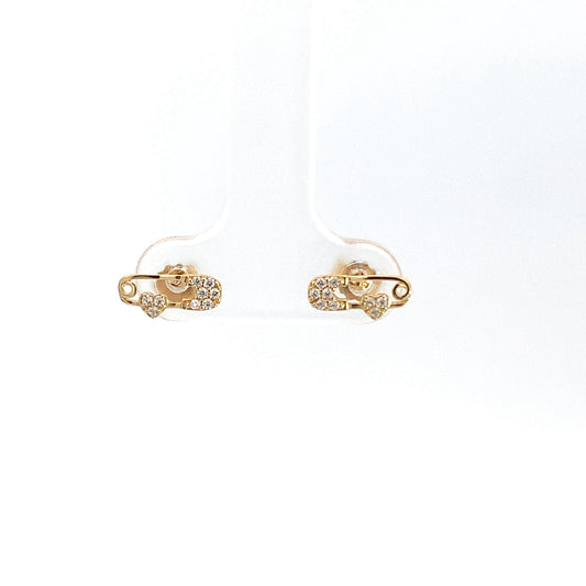 18k Earrings - Love pin