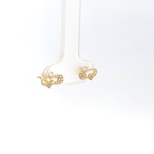 18k Earrings - Love pin