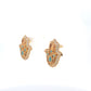 Turath Collection: 21k Hamsa Earring - Turquoise