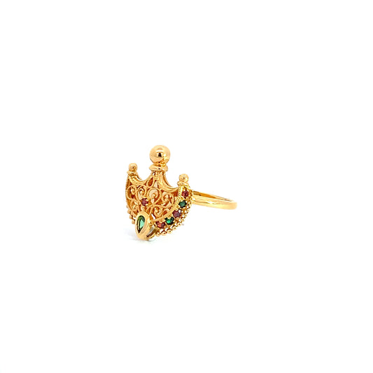 Turath Collection: 21k Anchor Ring - Colorful