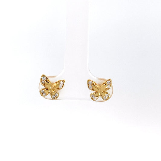 18k Earrings - Butterfly
