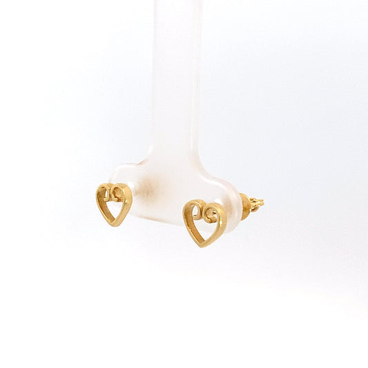 18k Earrings - Heart