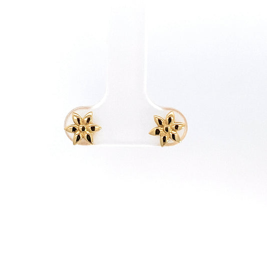 18k Earrings - Flower
