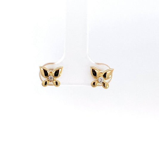 18k Earrings - Butterfly