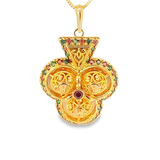 Turath Collection: 21k Pendent - Colorful