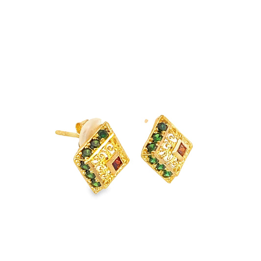 Turath Collection: 21k Earrings - Colorful