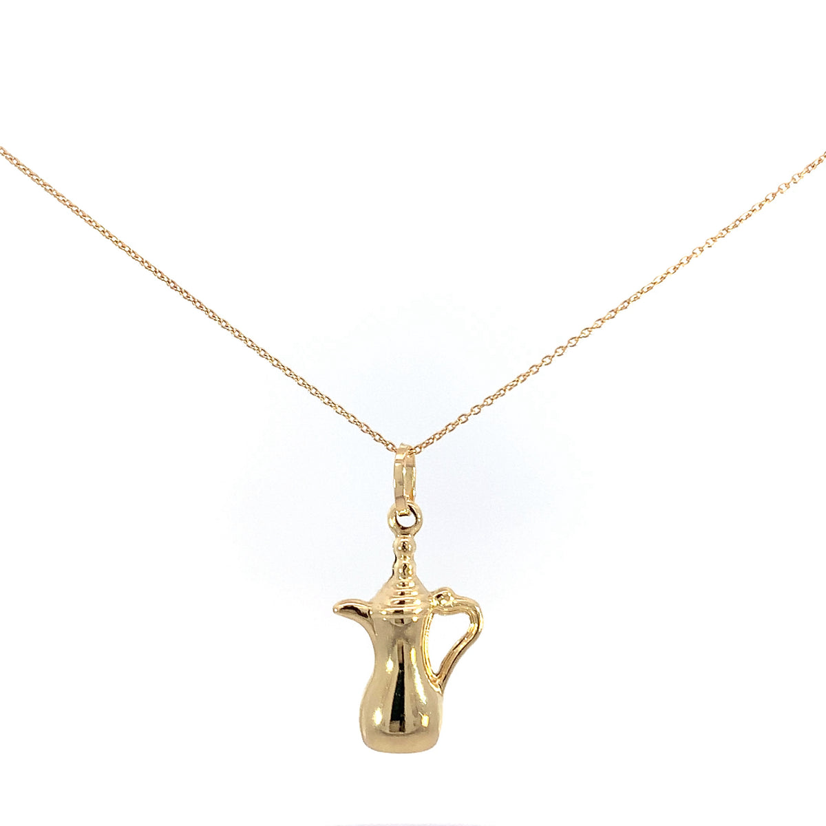 Yellow Gold Dallah Pendant Necklace
