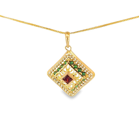 Turath Collection: 21k Pendent - Colorful