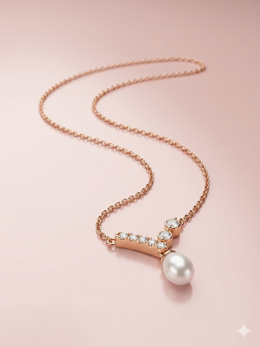 Bahraini Sea’s Blessing Diamond & Bahraini Pearl Necklace, product photo 1