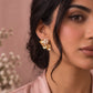 The Eternity Flower Diamond & Bahraini Pearl Earrings, product photo 2