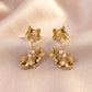 The Eternity Flower Diamond & Bahraini Pearl Jacket Earrings, product photo 1