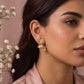 The Eternity Flower Diamond & Bahraini Pearl Jacket Earrings, product photo 2
