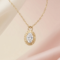 Oval-Cut Stone Charm Necklace in Yellow Gold, product photo 1
