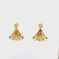 Turath Collection: 21k Fan Earrings - Colorful