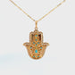 Turath Collection: 21k Hamsa Pendent - Turquoise