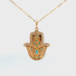 Turath Collection: 21k Hamsa Pendent - Turquoise