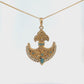 Turath Collection: 21k Anchor Pendent - Turqoise