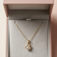 Yellow Gold Minnie Mouse Charm Necklace, product photo 2