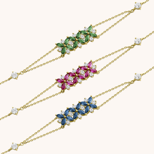 Toleen - Three Flower Bracelet