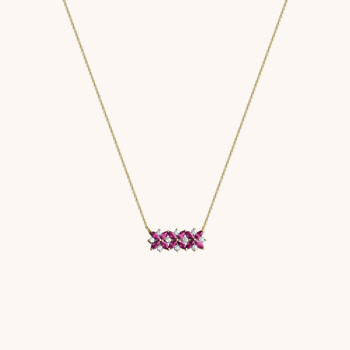Toleen - Three Flower Necklace
