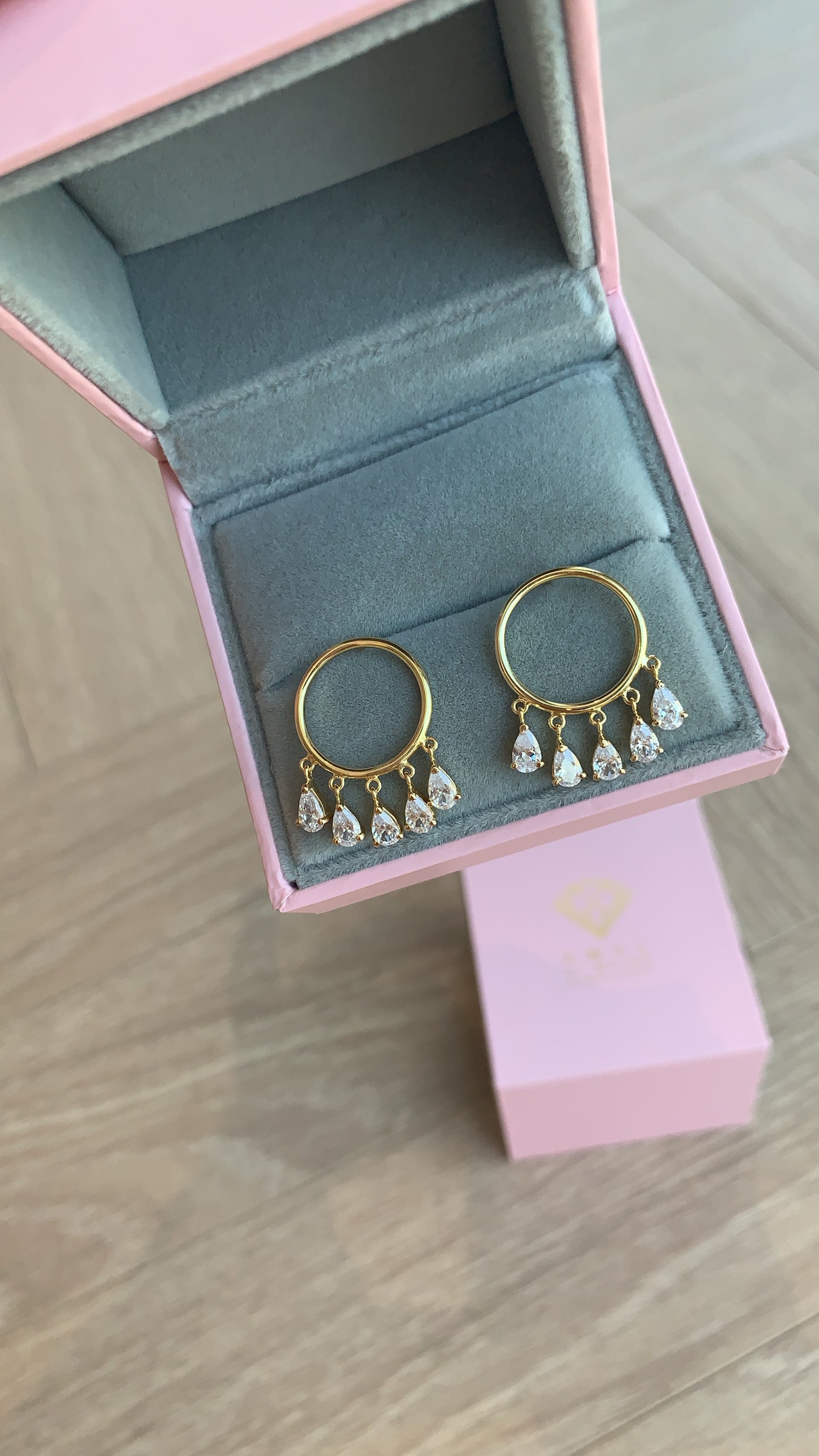 GLAMOROUS Earrings - Pear Drops - Amal Al Majed Jewellery