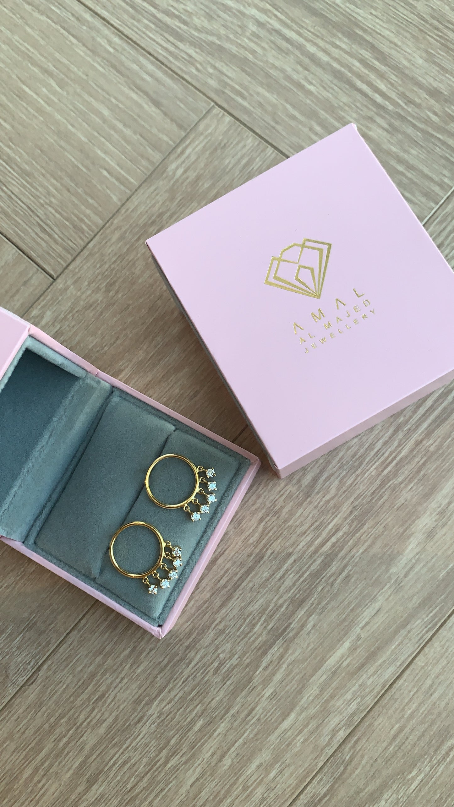 GLAMOROUS Earrings - Round Drops - Amal Al Majed Jewellery