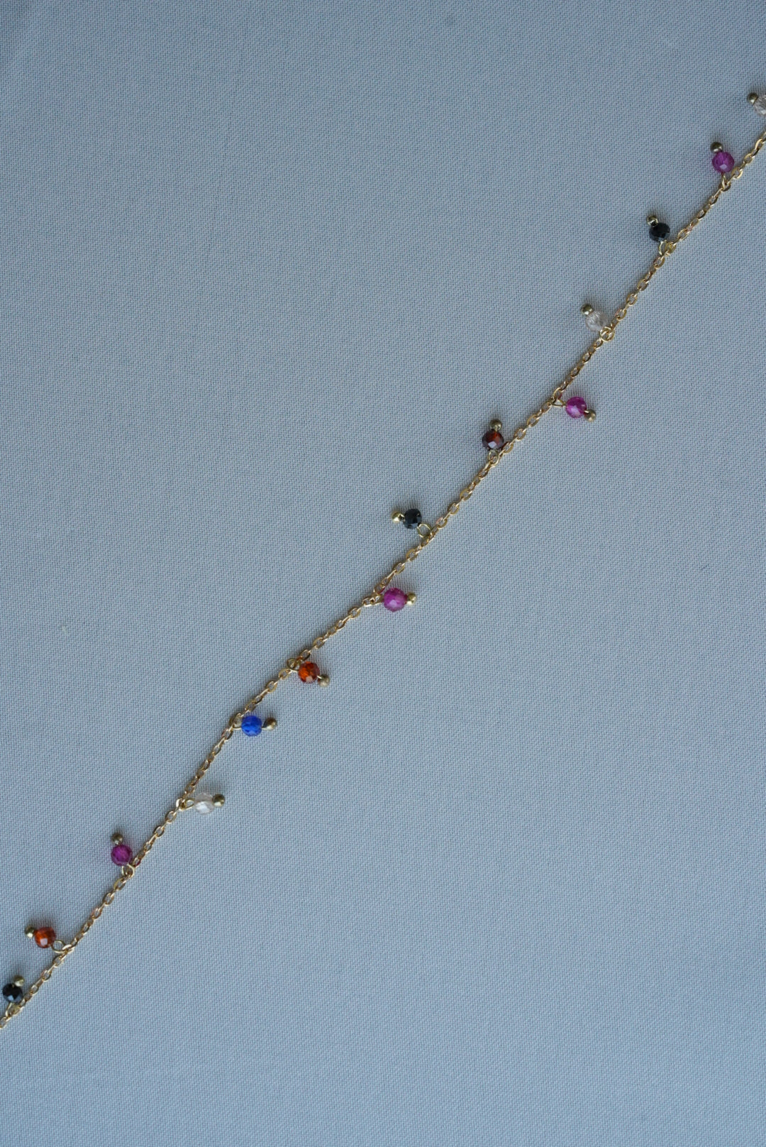 18k Anklet - Colorful Beads