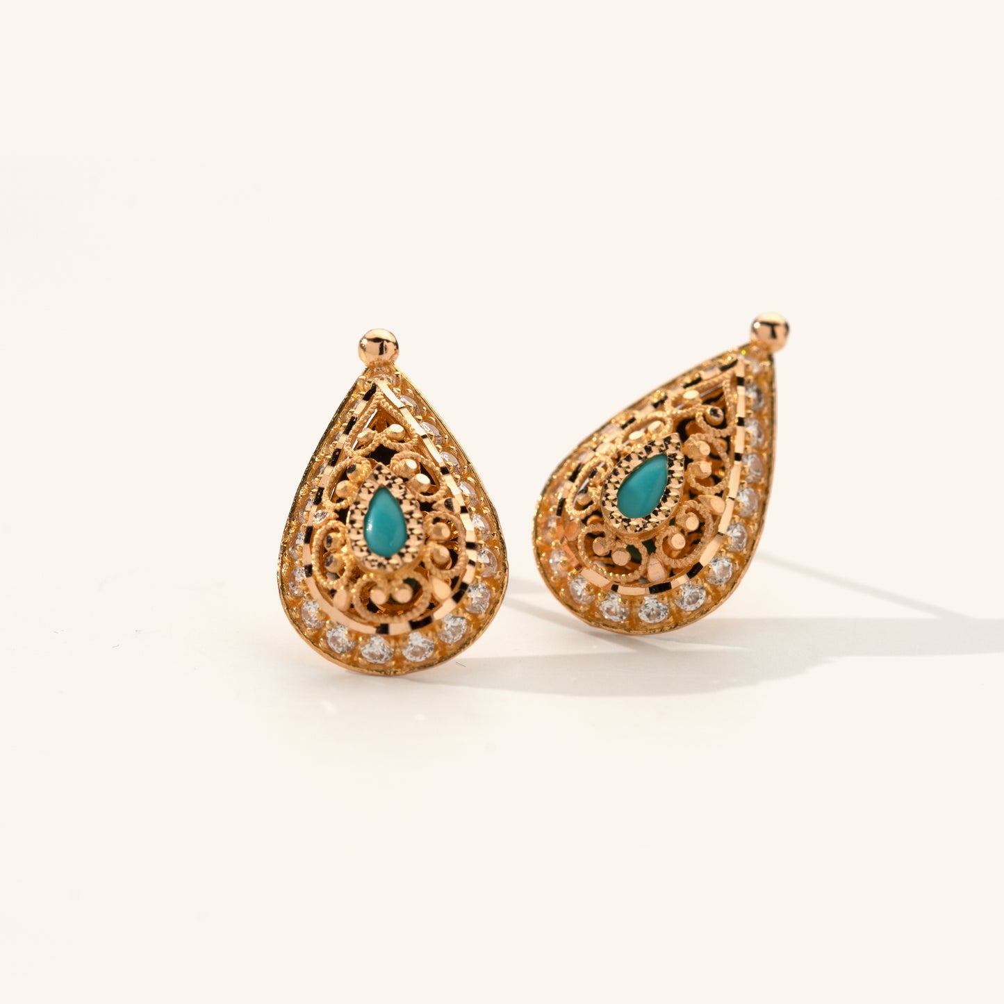 21k Earrings - Turquoise