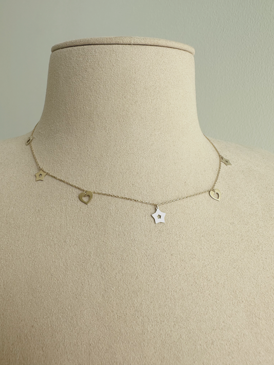 18k Necklace - Love Choker