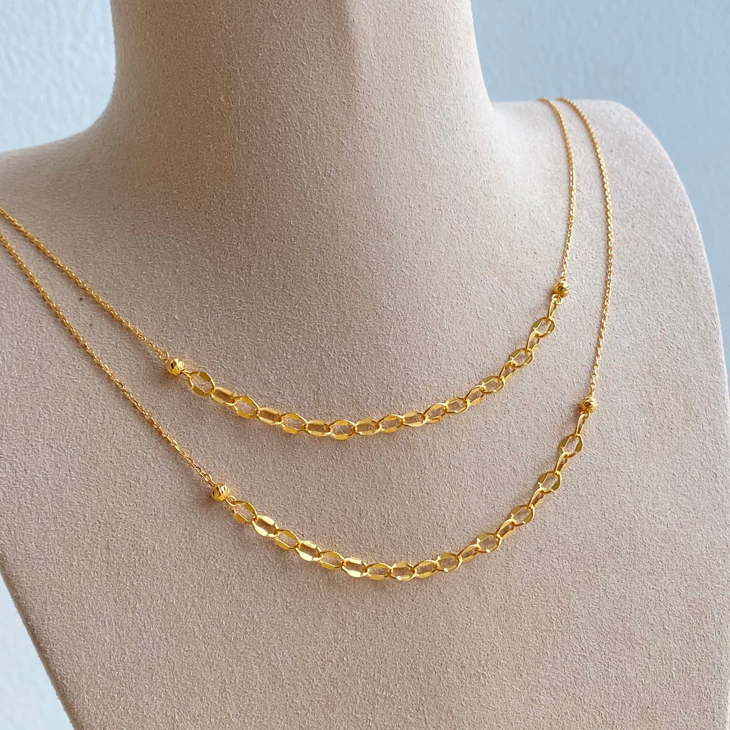 21K Double Layers Necklace